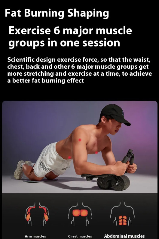 Auto-Rebound Ab Wheel Roller